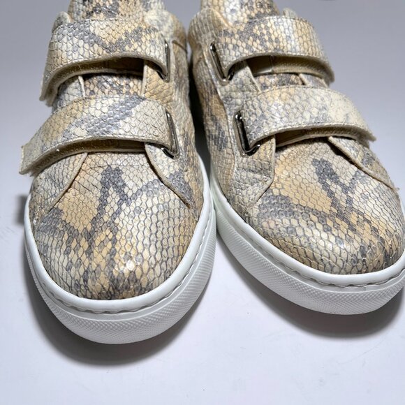 M. Gemi The Giovanna Python Leather Velcro Sneakers - Picture 7 of 15